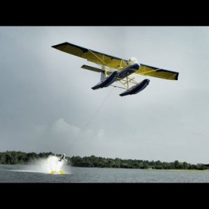 Barefoot Skiing behind Airplane in 4K - Insane! - YouTube